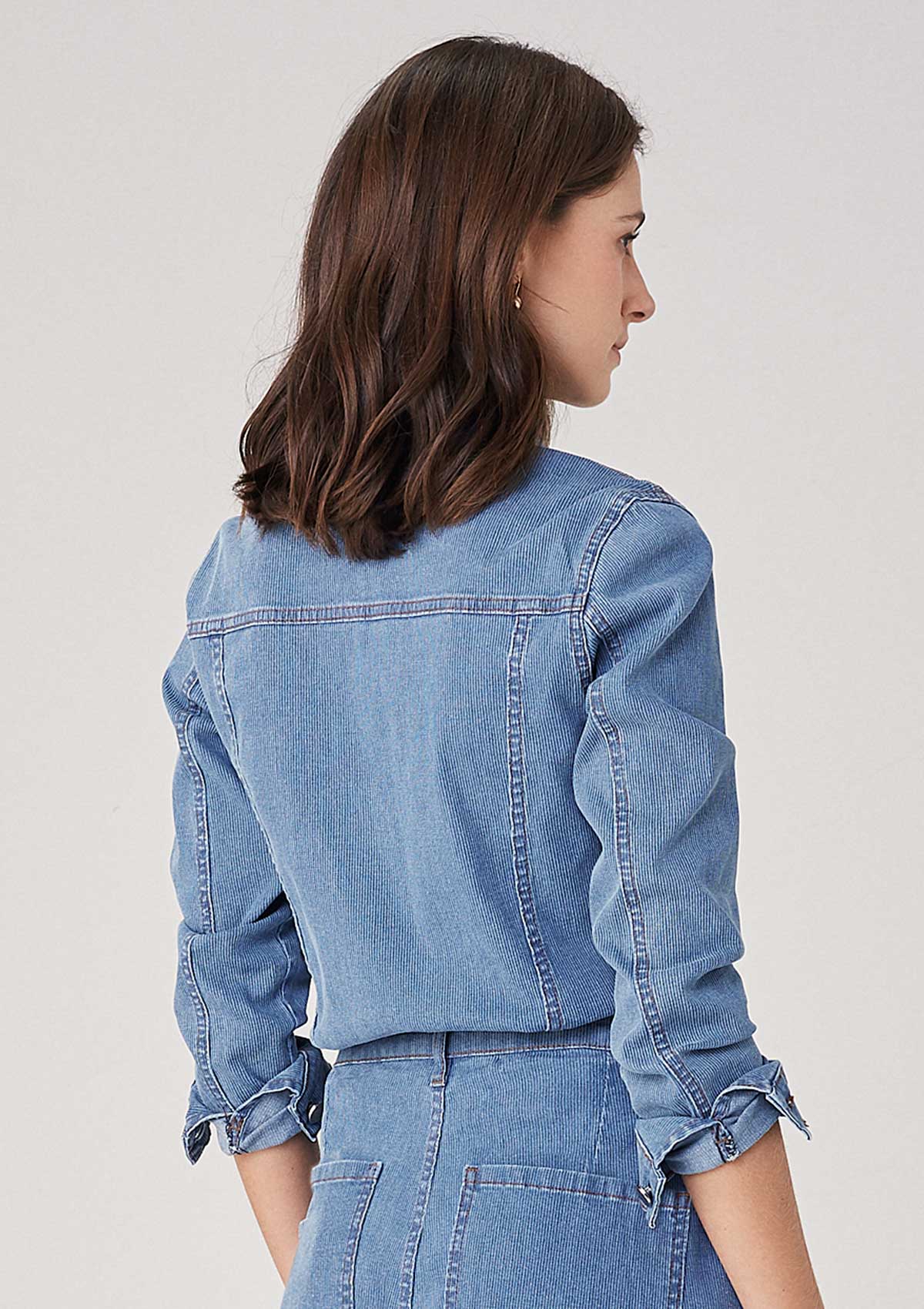 jaqueta jeans feminina dzarm