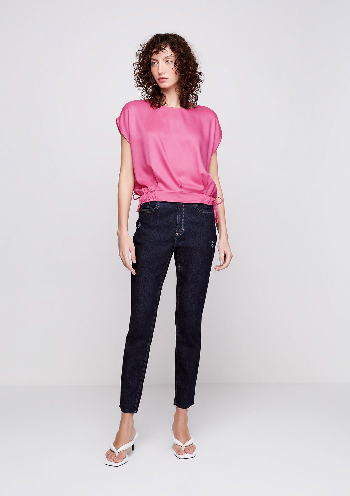 blusas rosa chiclete