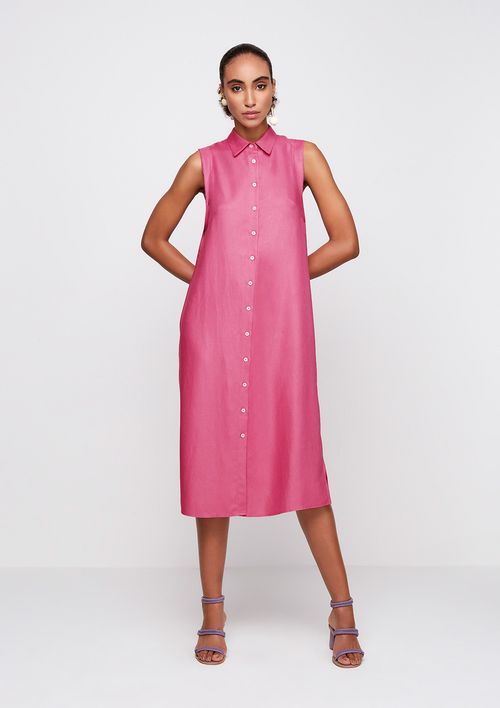 Vestido Chemise Midi - Pink
