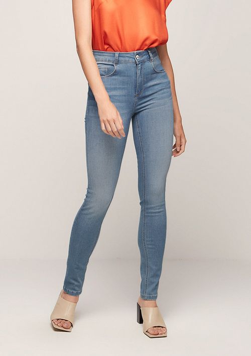 Calça Jeans Super Skinny Cintura Alta - Azul