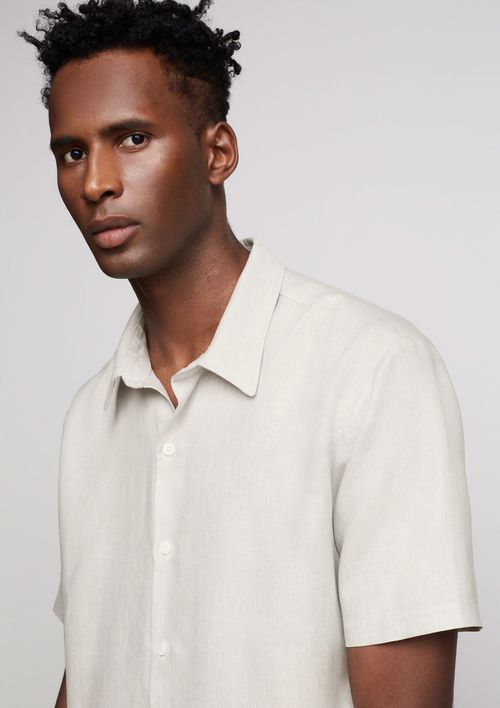 Camisa Masculina Slim Fit - Off White