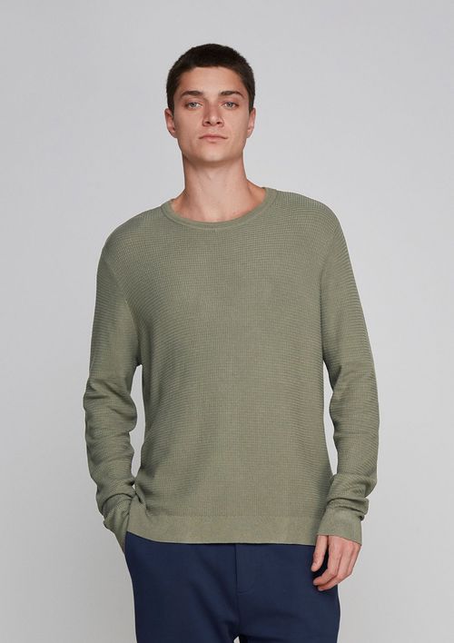 Suéter De Tricô Masculino Soft Touch - Verde Militar
