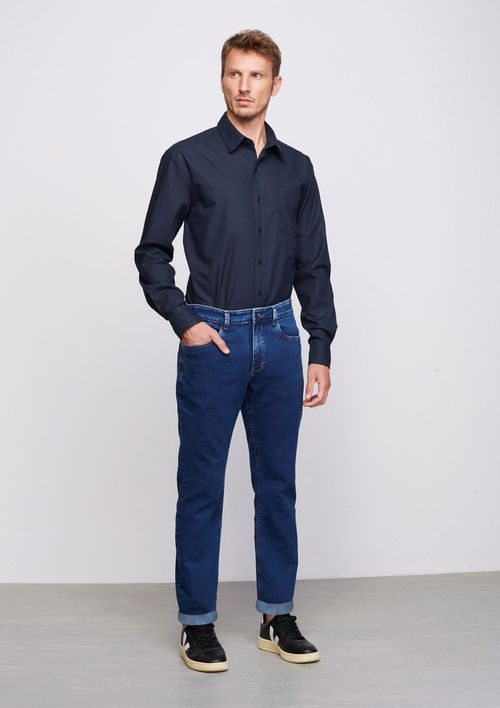 Calça Jeans Masculina Skinny Com Elastano - Azul