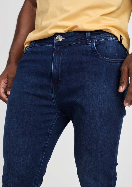 Calça Jeans Masculina Skinny Soft Touch - Azul Marinho