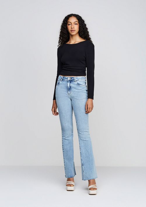 Calça flare hot sale dzarm