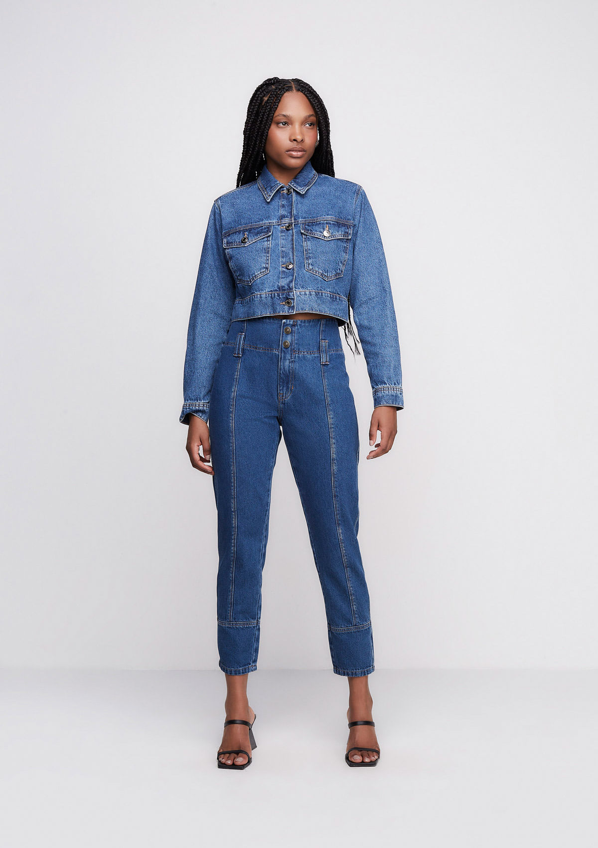 Jaqueta jeans hot sale feminina dzarm