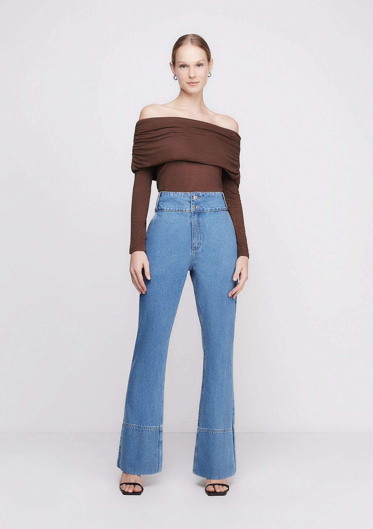 Calça jeans flare shops dzarm